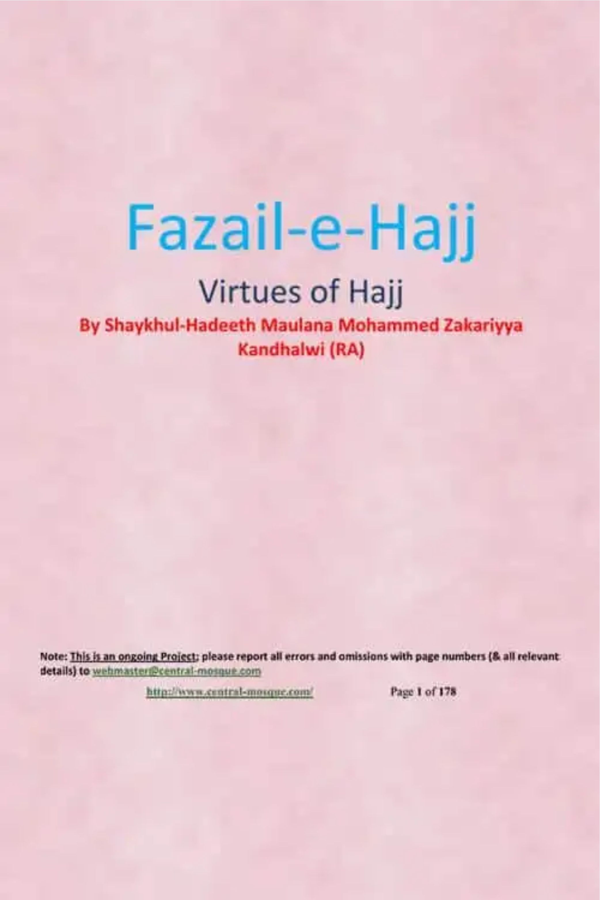 fazail hajj